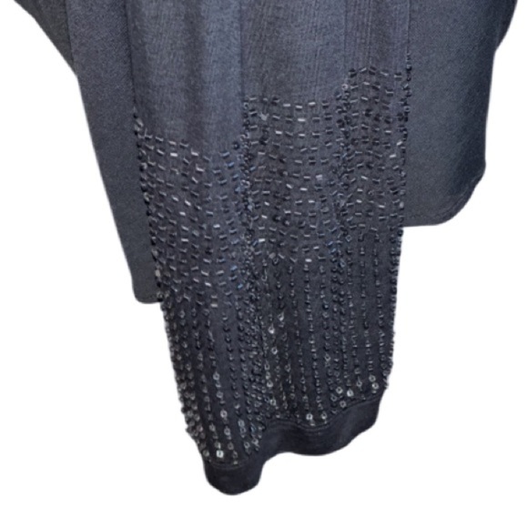 Elie Tahari Black Drapey Back Beaded Cuffs Sz XL - Picture 10 of 13